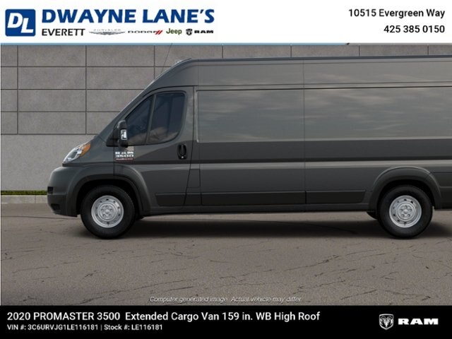 New 2020 Ram Promaster 3500 High Roof Fwd Extended Cargo Van 6256